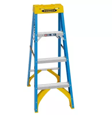 Step Ladder 4 Ft. Fiberglass 8 Ft. Reach Height 250 Lb. Load Capacity Duty New • $104.95