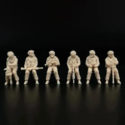 1/72 Scale Model Sit Pose Navy SEAL 6 Solider Figures Military Miniature • $12