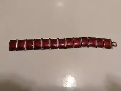 Vintage David Andersen Norway Sterling And Enamel Bracelet RED SUNBURST • $179.99