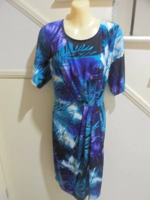 $19.99 • Buy LIZ JORDAN SIZE 16 Gorgeous Teal Purple Black SPECIAL OCCASION DRESS