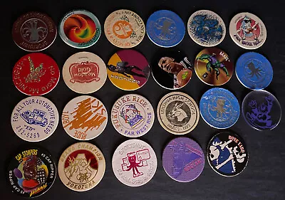 Lot Of 23 Assorted Mixed Pogs Milk Caps Vtg Hawaii/ Sportsnut • $11.89