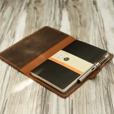 $26.95 • Buy Leather Notebook Dairy Cover Leather Moleskine Classic Cover Larger Size 5x8.25 