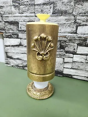 Dixie Cup Holder Ornate MCM Retro Gold Tone Metal Vintage 3oz Cups • $25