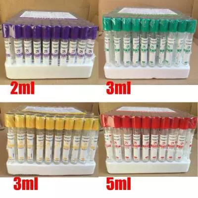 100x Medical Tubes Blood Collection Tubes 2mL 3ml 5ml  CE • $24.99