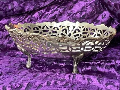 Antique European 800 Silver  Footed Candy Dish Bowl • $150