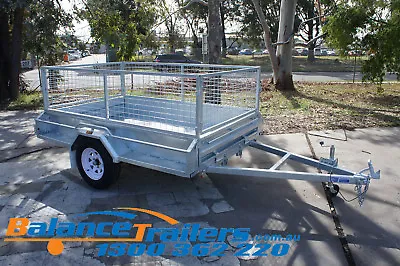 7x5 Hot Dip Galvanised Fully Welded Tipper Box Trailer With 600mm Removable Cage • $2300