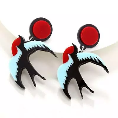 £5.11 • Buy Acrylic Bird Drop Statement Earrings Freedom Swallow Stand Out Fashion Jewelry