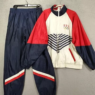 Vintage Avon USA Olympics Track Suit Mens Large Pants Windbreaker Jacket • $39.84