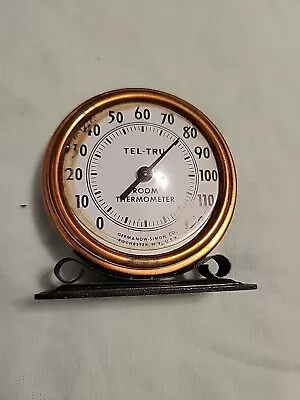 VINTAGE RARE TEL-TRU ROOM THERMOMETER By GERMANOW-SIMON CO Rochester  • $34.99