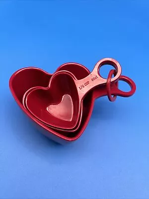 Sis La Table Heart Measuring Cups 1/3 Cup 1 Cup& 1/4 Cup Durable Melamine • $9