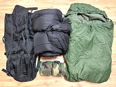 4-Pc US Military Modular Sleep System Patrol & Cold Sleeping Bag Bivy Stuff Sack • $149.95
