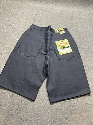 Vintage 90s Solo Semore Denim Blue Shorts USA Size 32 Baggy Wide Leg Fit • $35.99