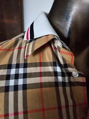 BURBERRY Longon England Plaid SHIRT - Size S/P • $175