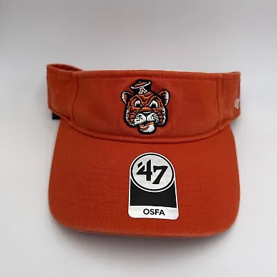 47 Brand Auburn Tigers VINTAGE AUBIE Orange Visor New With Tags Adjustable • $21.99