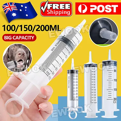 100-200ML Reusable Big Large Plastic Hydroponics Nutrient Measuring Syringe AU • $11.85