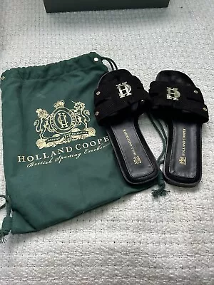 Holland Cooper Suede Monogram Sliders • £17