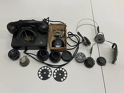 Vintage Western Electric North Roanwell Military Signal Corp Phone Headphone Lot • $79.99