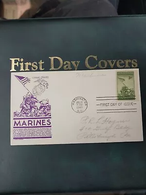 1945 Marines FDC Scott# 929 Iwo Jima 3 Cent Stamp • $1