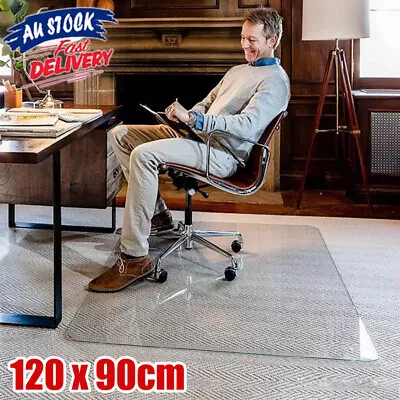 Vinyl PVC Office Chair Mat Carpet Oversized Hard Floor Protector 1200X900mm • $34.95