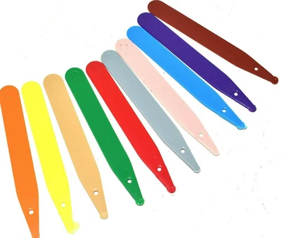 Packs Of 4  Coloured Plastic Garden Plant Labels Seed Pot Tray Tags Markers Uk • £2.70