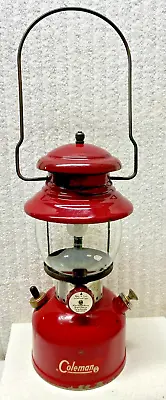 Vintage Coleman Model 200A Single Mantle Red Lantern 7-62 SUN SHINE OF THE NIGHT • $99