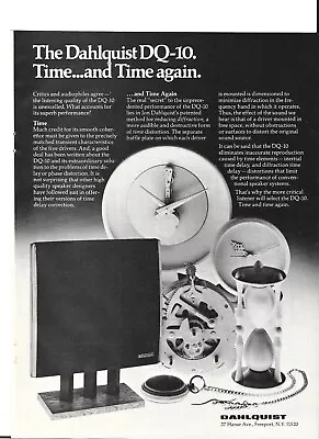 Vintage Dahlquist DQ-10 Speaker Ad B/W - High Fidelity 02/1978 • $5.99