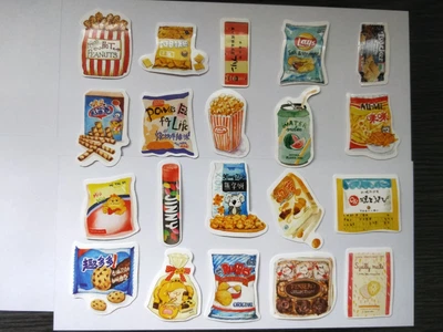 $1.90 • Buy 20pc Vintage Insta Style Asian Snacks Stickers Bullet Journal Scrapbook