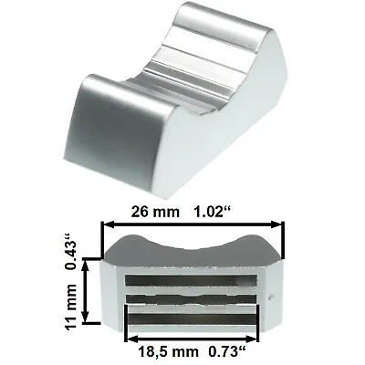 Sifam 1 FADER KNOB CAP Metalized Slide Potentiometer Pot Mixer Touch Sensitive • £2.76