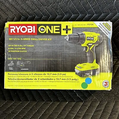 OPEN BOX - RYOBI P215K1 18v 1/2  2-Speed Drill/Driver Kit • $60