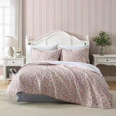 Laura Ashley Cotton Quilt (Rowena-Cherry Pink) • $109.99