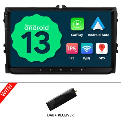 DAB+ For VW Golf Passat Amarok Jetta Android 13 Car Stereo GPS CarPlay Head Unit • $359.99