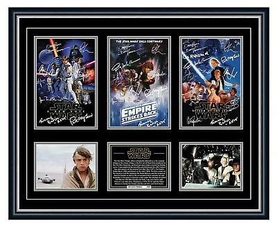 $119.99 • Buy Star Wars Original Trilogy 1977-1983 Cast Signed L/e Framed Memorabilia