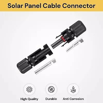 Solar Connectors For IP67 MC4 Solar Panel 30A Line Plug Socket Male & Female • $30.99