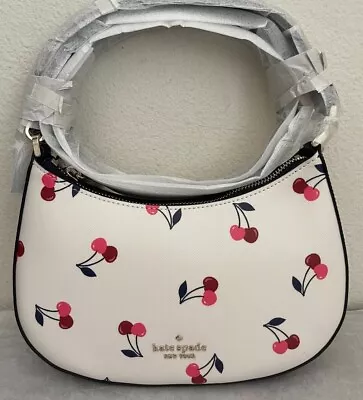 NWT KATE SPADE Staci Cherry Crossbody Leather Bag $299 K6045 Cream Multi • $95