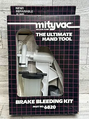 Mityvac Vacuum Pump #6820 Brake Bleeding Kit Repairable Pump - Nob - Usa - Vtg • $44.95