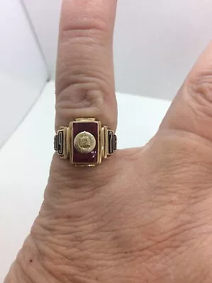 Vintage 10k Yellow Gold Dieges & Clust High School Class Ring • $229