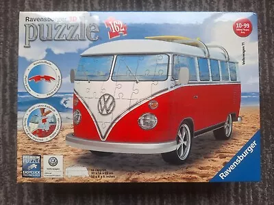 Ravensburger 3D Puzzle - Volkswagen T1 Campervan - 162 Pieces - NEW & SEALED • £14.95