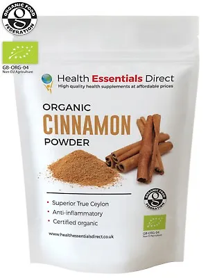 Organic Cinnamon Powder (Superior Sri-Lankan True Ceylon) Choose Size • £5.99