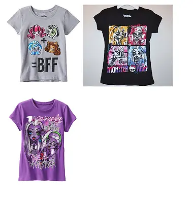 NWT ☀MONSTER HIGH☀ Girls Sz L 14  T-shirt  BLACK VERSION • $7.99