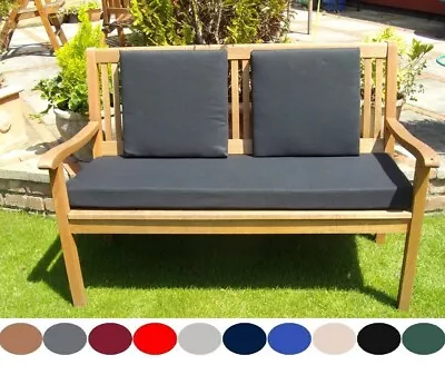 Waterproof Fabric 2 3 4 Seater Bench Pad With Back Cushion Garden Furniture UK • £34.99