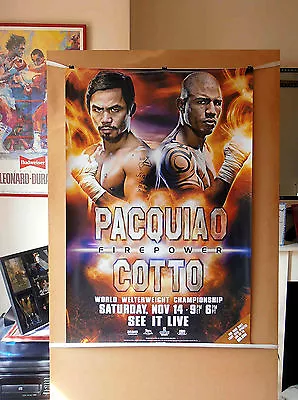 MANNY PACQUIAO Vs. MIGUEL COTTO : Original HBO CCTV Boxing Fight Poster 30D • $107.35