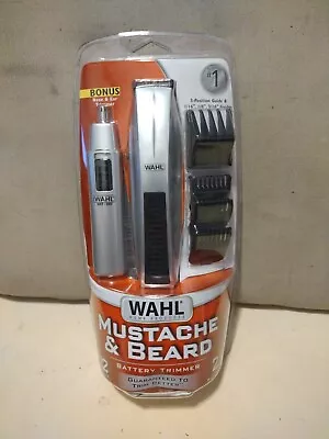 WAHL Beard-Mustache-Nose & Ear Hair Battery-Operated Travel Trimmer Set  • $15