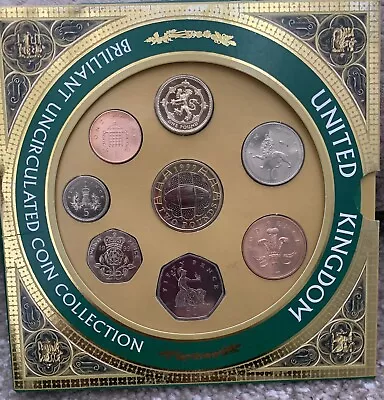 1999 United Kingdom Brilliant Uncirculated 8 Coin Set Collection Royal Mint • £6.50