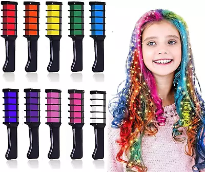 10 Colors Hair Chalk For Girls Kids Gift Kalolary Temporary Bright Hair Color 4 • £11.61