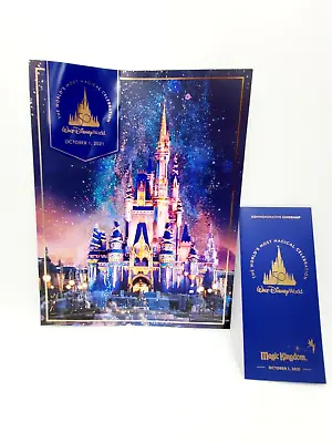 Walt Disney World 50th Magic Kingdom Castle Oct. 1st Art Print Poster & Guide • $99.77