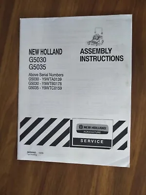 New Holland G5030  G5035 Mower Assembly Instructions • $19.99