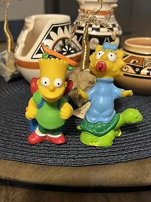 Bart Simpson Backpacking Camping Figure Burger King Toy Vintage 1990 Maggie • $10