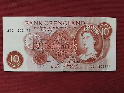 Bank Of England 10 Shilling Note - L.K. O'Brien - (J72) - See Description • £0.99