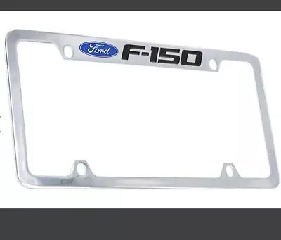 Ford F-150 License Plate Frame W/ Hardware And Valve Caps - Silver • $12.80