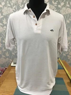 Le Shark White Polo Shirt Adult Large  (G11) • £6.85